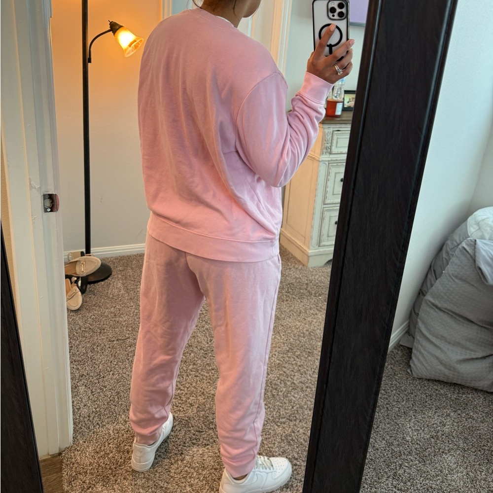 Nike Pink Women's Sweatshirt and Jogger Set - Picture 10 of 11